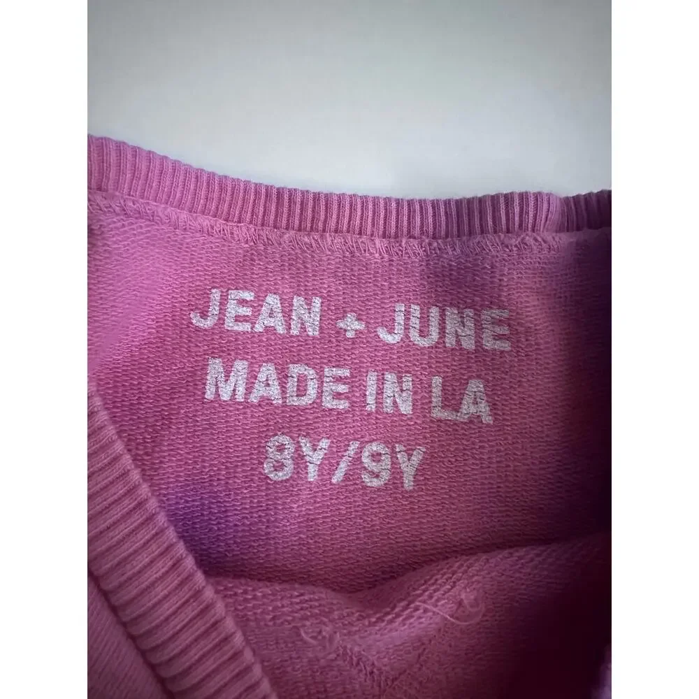 Jean + June  Pink Crewneck Sweatshirt - Size 8/9